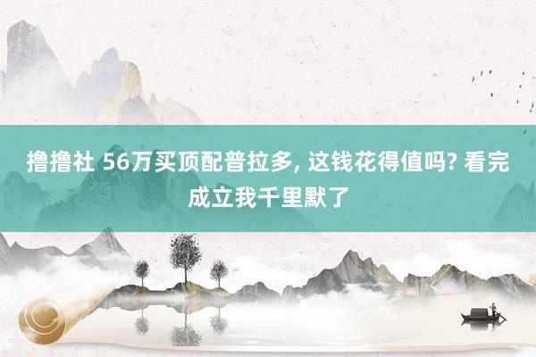 撸撸社 56万买顶配普拉多， 这钱花得值吗? 看完成立我千里默了