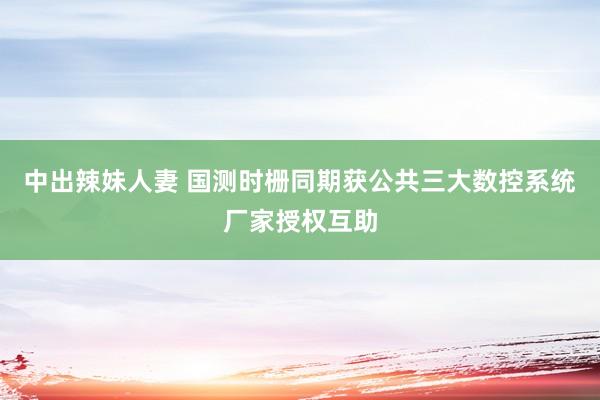 中出辣妹人妻 国测时栅同期获公共三大数控系统厂家授权互助